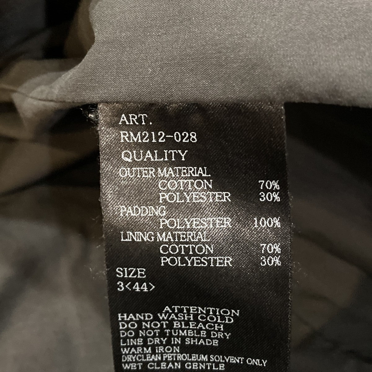 RAINMAKER INSULATED ORIENTAL COATコートRM212-028 古着・中古-10枚目のアイテム画像