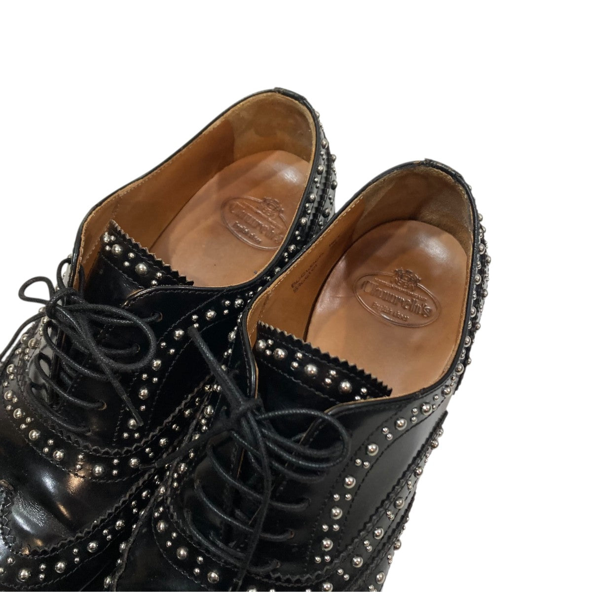 BURWOOD MET BLK POLISHEDレザーシューズ