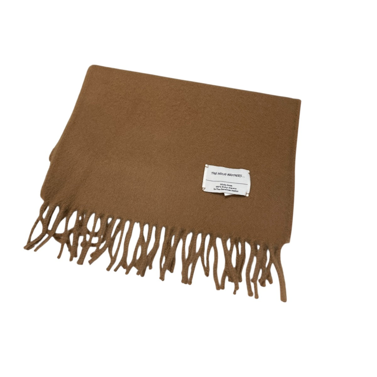 THE INOUE BROTHERS... ブラウンマフラー THE INOUE BROTHERS(ザイノウエブラザーズ) Brushed Scarfマフラー