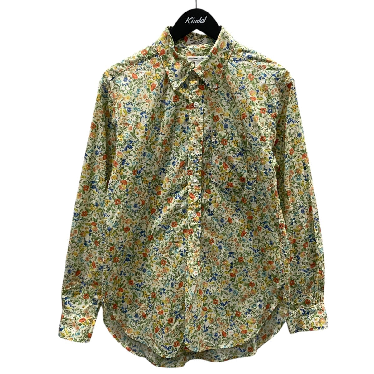 花柄ボタンダウンシャツ