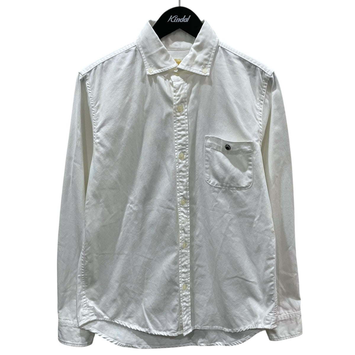 BARNS OUTFITTERS 長袖シャツ Wide Spread Collar Oxford B．D Shirt ワイドスプレッドカラー オックスフォード ボタンダウンシャツ BR-4965N 古着・中古-1枚目のアイテム画像