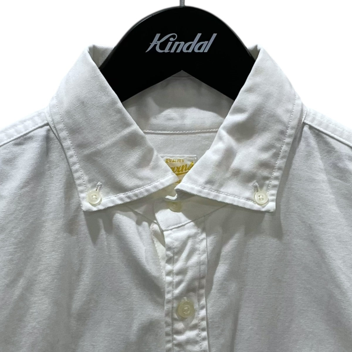 BARNS OUTFITTERS 長袖シャツ Wide Spread Collar Oxford B．D Shirt ワイドスプレッドカラー オックスフォード ボタンダウンシャツ BR-4965N 古着・中古-3枚目のアイテム画像