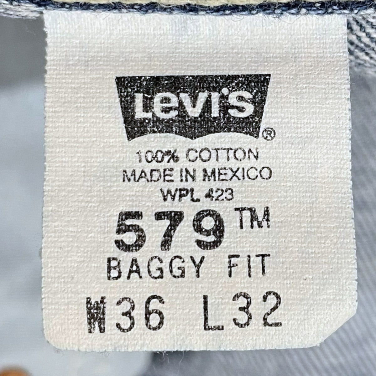levis デニムパンツ 579 ボタン裏314 BAGGY FIT バギーフィット 00579-4891 古着・中古-8枚目のアイテム画像