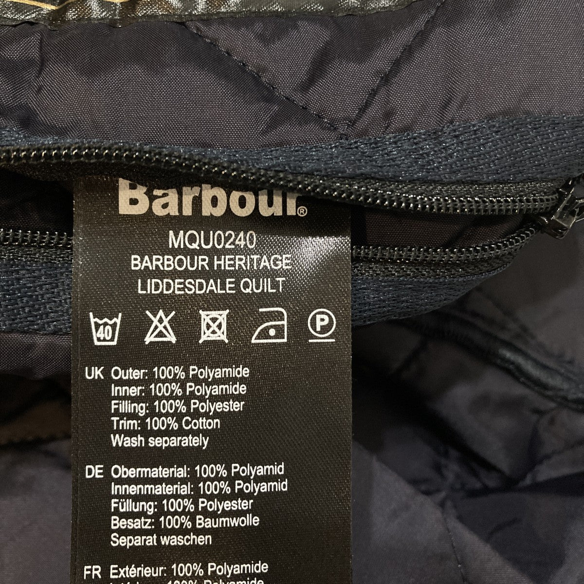 Barbour キルティングジャケット 古着・中古-8枚目のアイテム画像