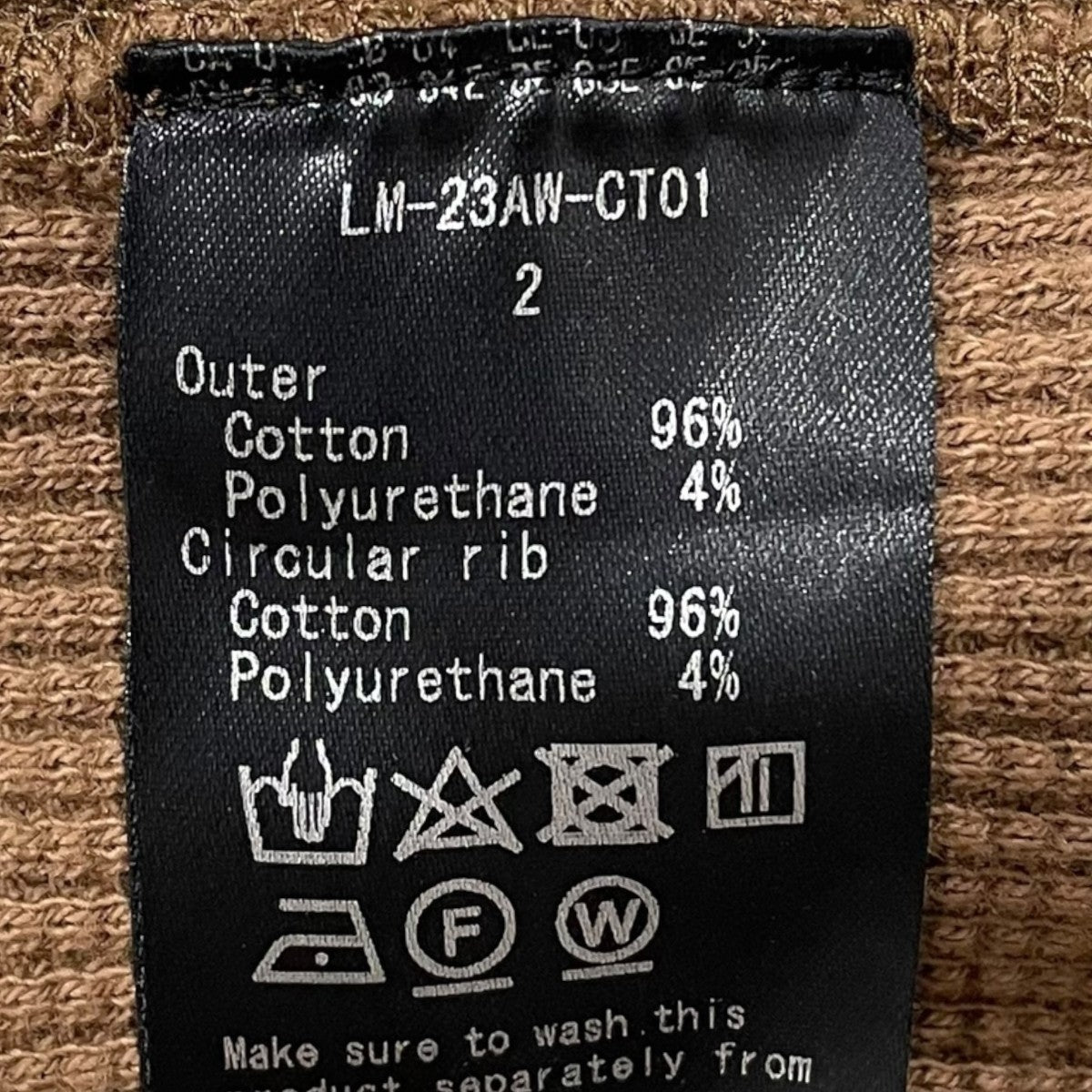 Lamrof 23AW ダメージ加工サーマルカットソー Boro Slanted Thermal ボロ スランテッド サーマル LM-23AW-CT01 古着・中古-6枚目のアイテム画像