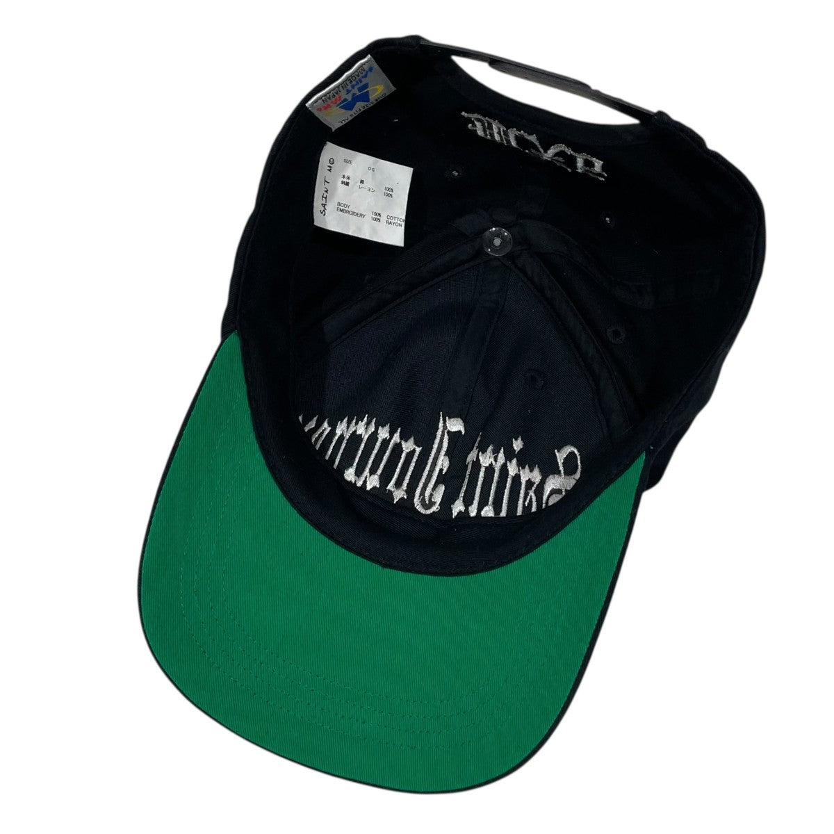 24AW 刺繍キャップ CAP／SAINT JOURNEY／BLACK キャップ／セイントジャーニー／ブラック SM-YS1-0000-076