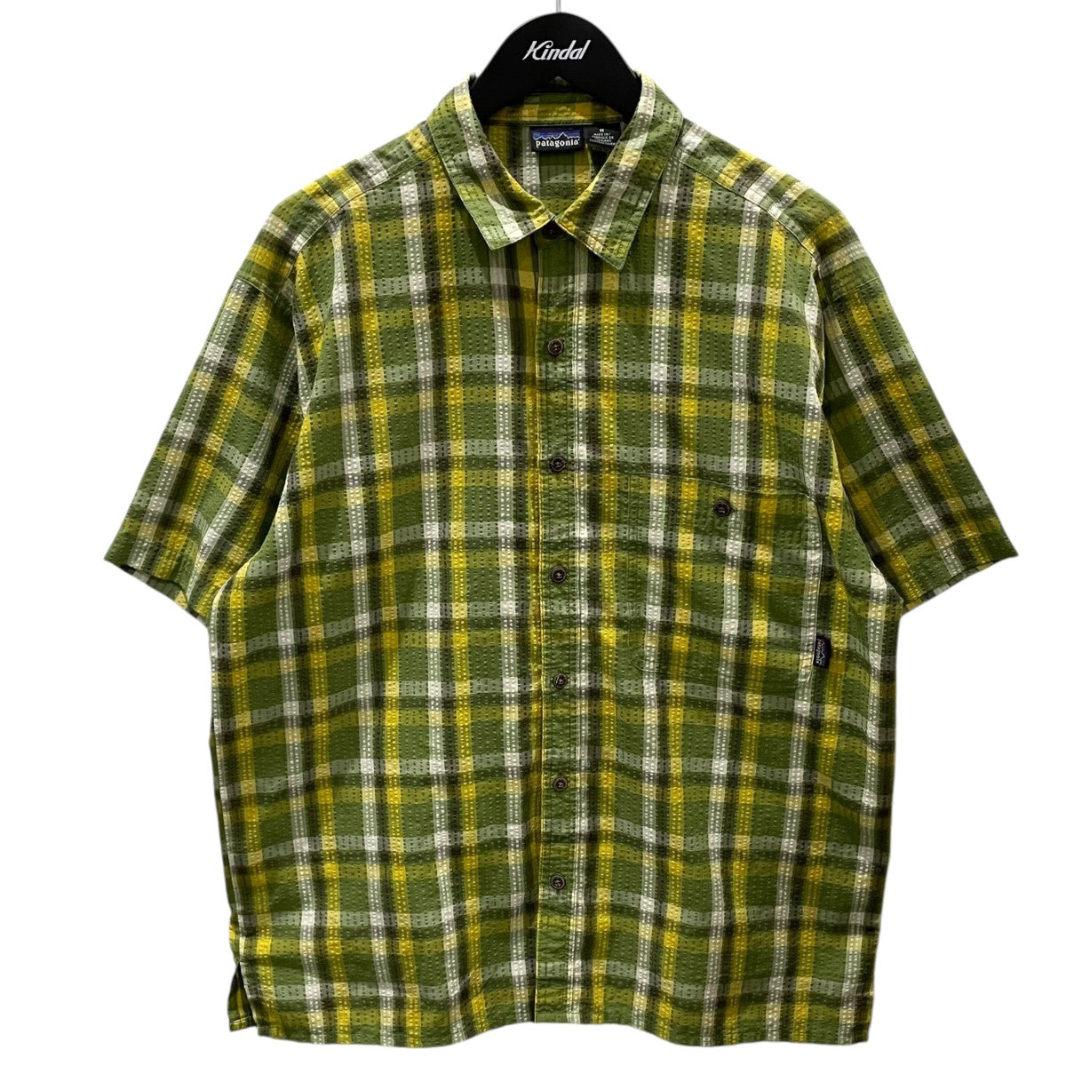 Patagonia 01SS チェック柄シアサッカー半袖シャツ Puckerware Shirt パッカーウェアシャツ 52996 古着・中古-1枚目のアイテム画像