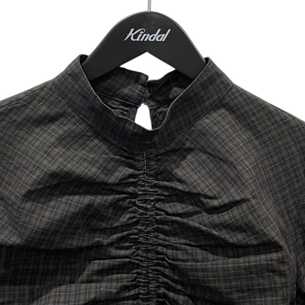 TODAYFUL 25AW チャック柄ギャザーシャツ Checkgather Compact Blouse チェックギャザーコンパクトブラウス 12520419 古着・中古-3枚目のアイテム画像
