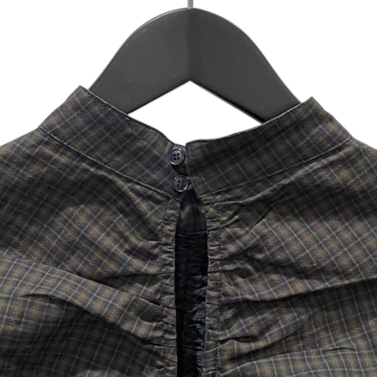 TODAYFUL 25AW チャック柄ギャザーシャツ Checkgather Compact Blouse チェックギャザーコンパクトブラウス 12520419 古着・中古-5枚目のアイテム画像
