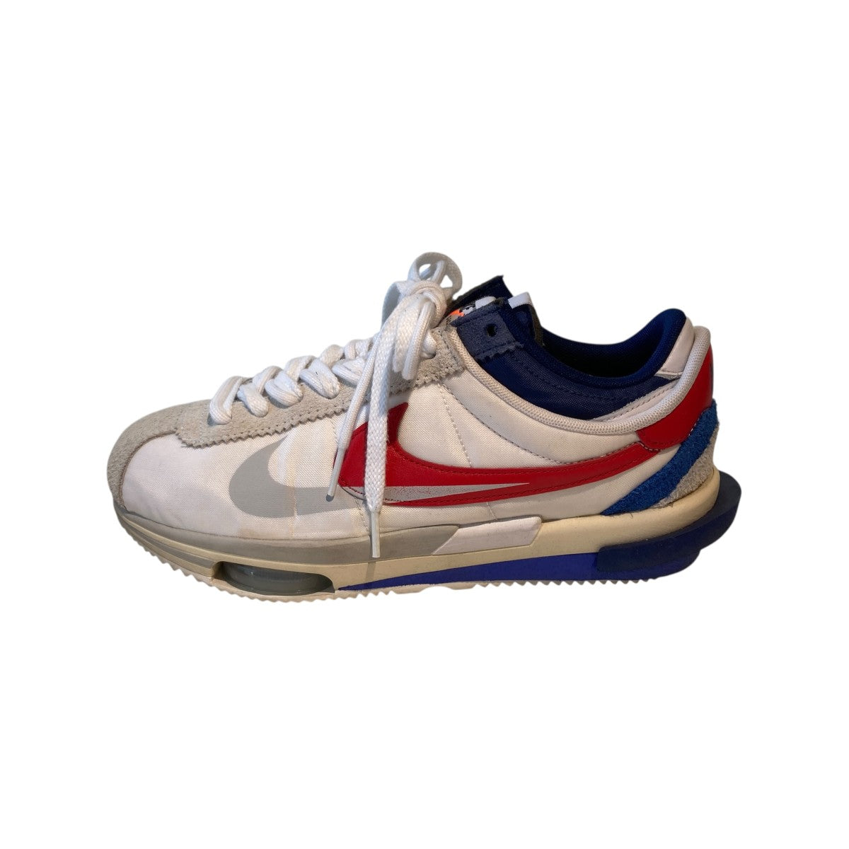 Zoom Cortez White and University RedスニーカーDQ0581-100