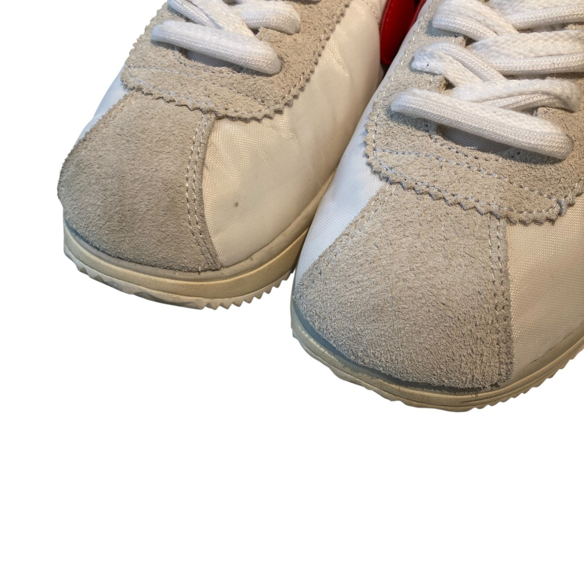 Zoom Cortez White and University RedスニーカーDQ0581-100