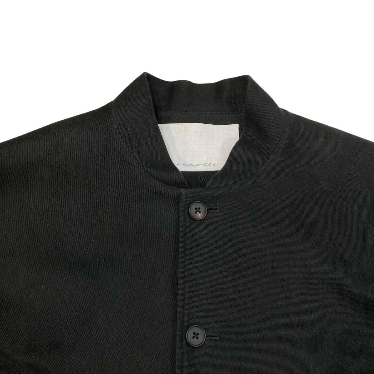 NONNOTTE(ノノット) High-Count Moleskin Draping Bias Sleeve Blouson
