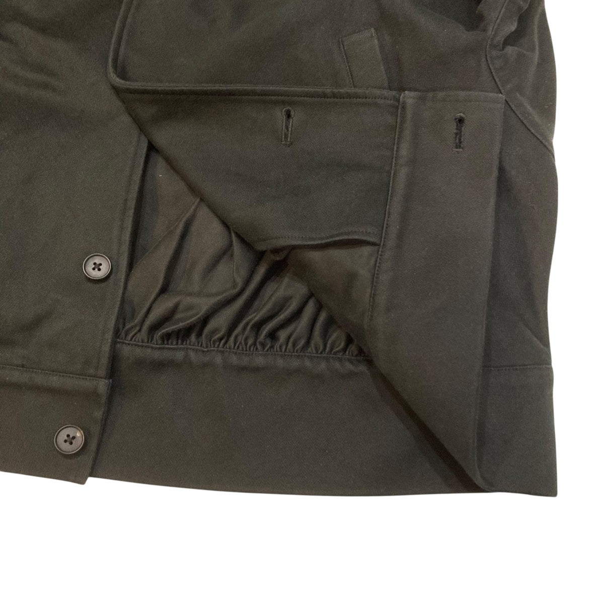 High-Count Moleskin Draping Bias Sleeve BlousonブルゾンN-24A-065