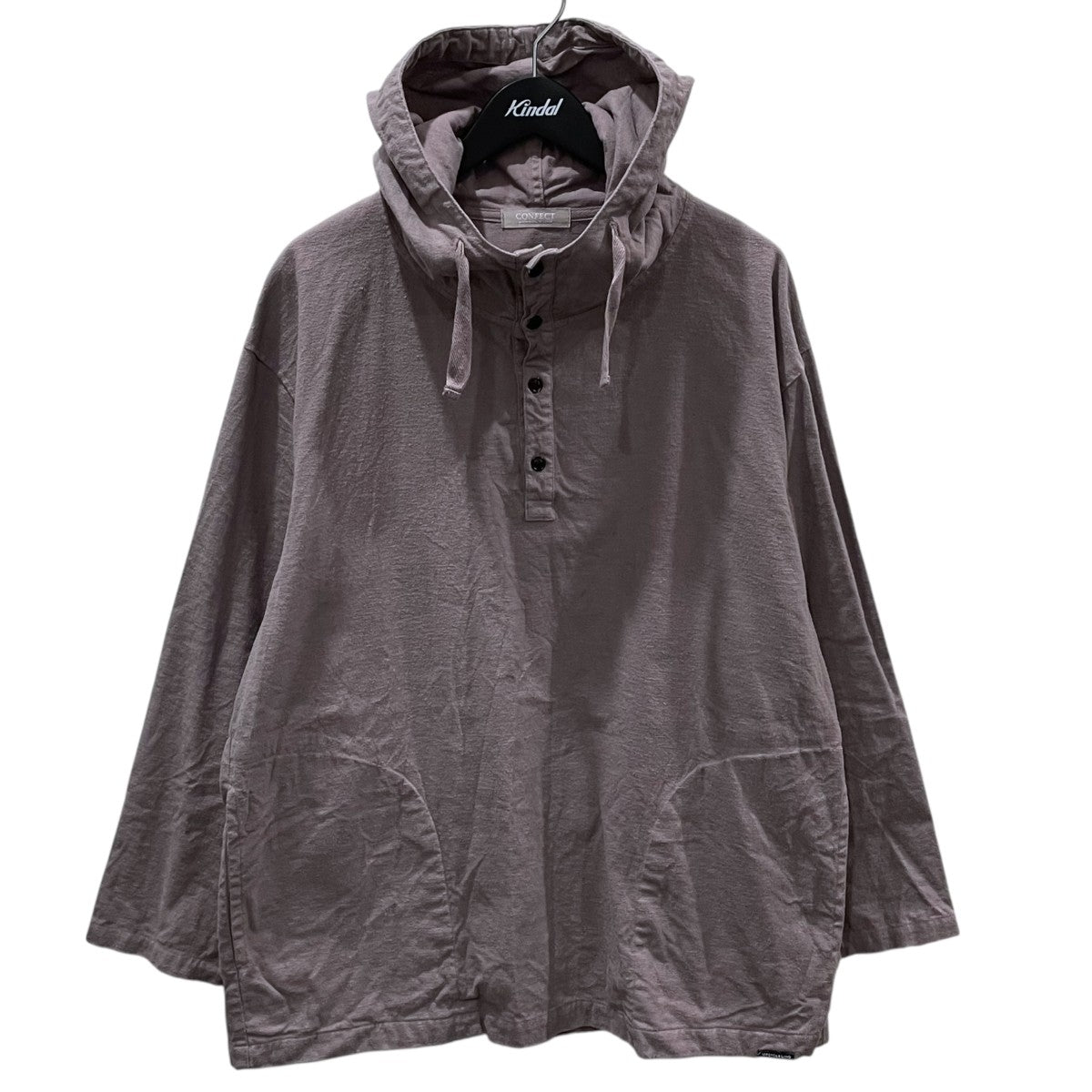 23AW プルオーバーフーデッドシャツ UpcycleLino Brushed Linen Salvage Parka アップサイクルリノ 起毛リネン サルベージパーカー02234-0048