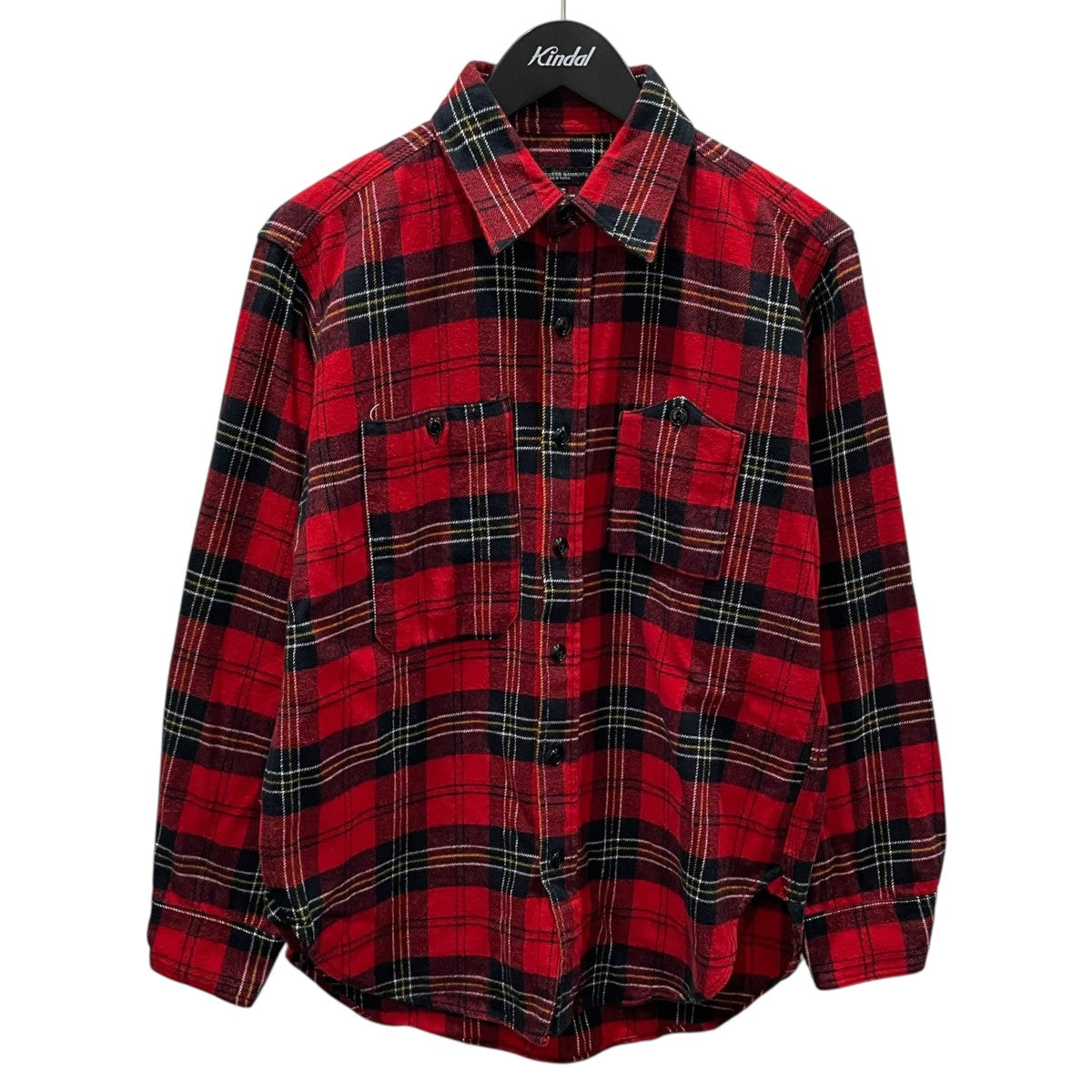 Engineered Garments チェック柄ネルシャツ Work Shirt - Plaid Flannel ワークシャツ プレイド フランネル 古着・中古-1枚目のアイテム画像