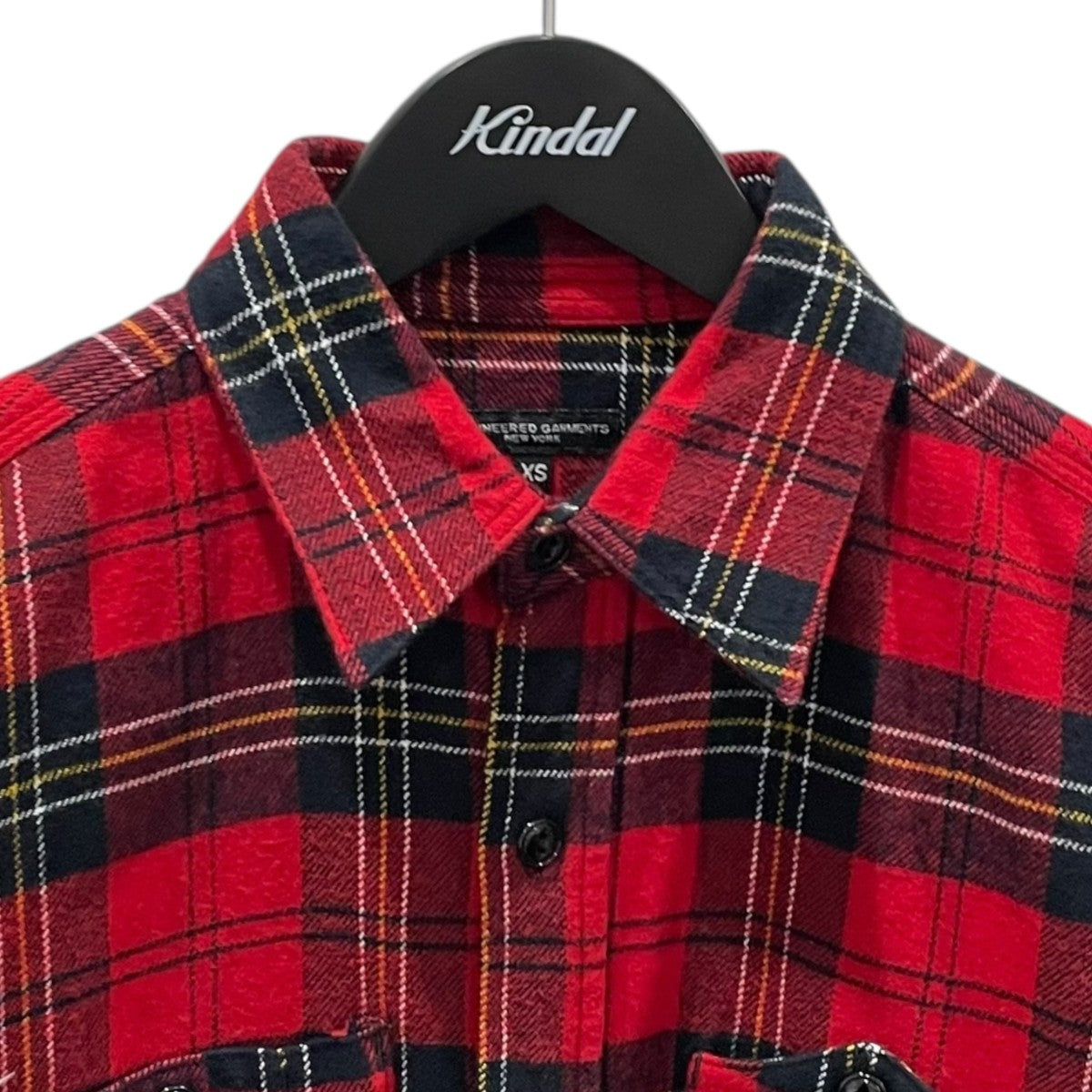 Engineered Garments チェック柄ネルシャツ Work Shirt - Plaid Flannel ワークシャツ プレイド フランネル 古着・中古-3枚目のアイテム画像