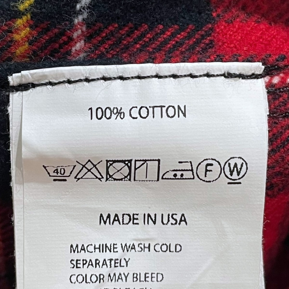 Engineered Garments チェック柄ネルシャツ Work Shirt - Plaid Flannel ワークシャツ プレイド フランネル 古着・中古-6枚目のアイテム画像