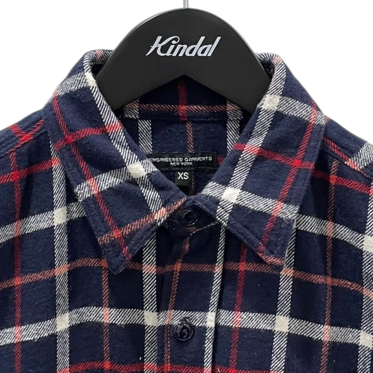 Engineered Garments チェック柄ネルシャツ Work Shirt - Plaid Flannel ワークシャツ プレイド フランネル 古着・中古-3枚目のアイテム画像