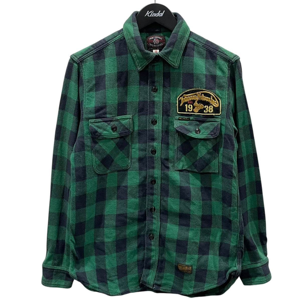 TOYS McCOY チェック柄チンストラップネルシャツ McHILL OVERALLS BUFFALO PLAID SHIRT マックヒルオーバーオール バッファロープレイドシャツ TMS2107 古着・中古-1枚目のアイテム画像