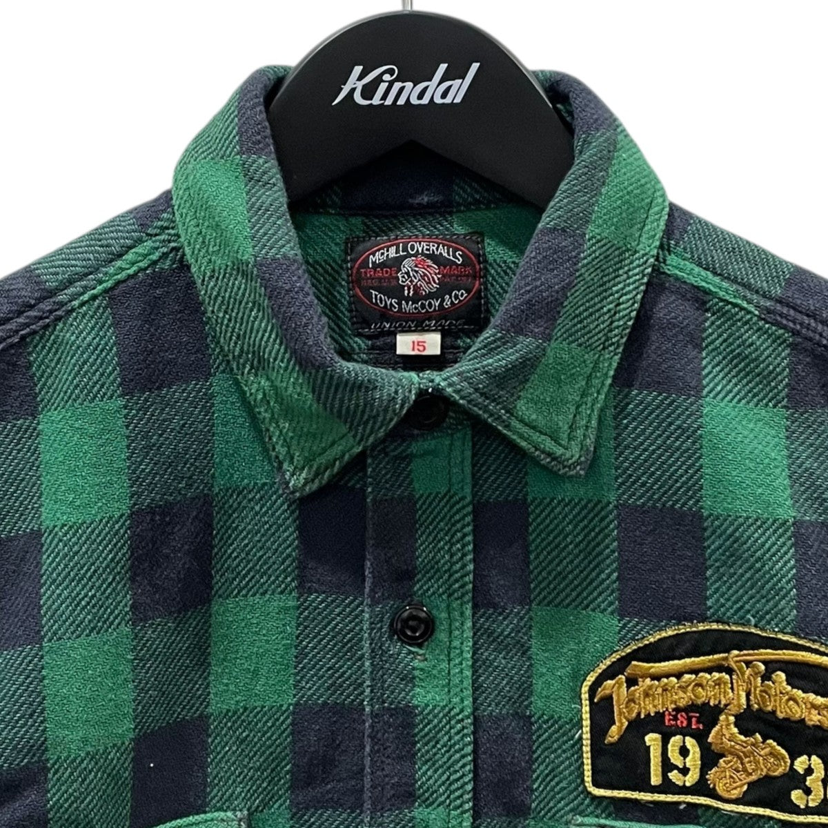 TOYS McCOY チェック柄チンストラップネルシャツ McHILL OVERALLS BUFFALO PLAID SHIRT マックヒルオーバーオール バッファロープレイドシャツ TMS2107 古着・中古-3枚目のアイテム画像