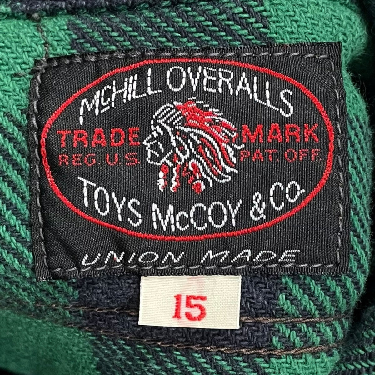 TOYS McCOY チェック柄チンストラップネルシャツ McHILL OVERALLS BUFFALO PLAID SHIRT マックヒルオーバーオール バッファロープレイドシャツ TMS2107 古着・中古-8枚目のアイテム画像