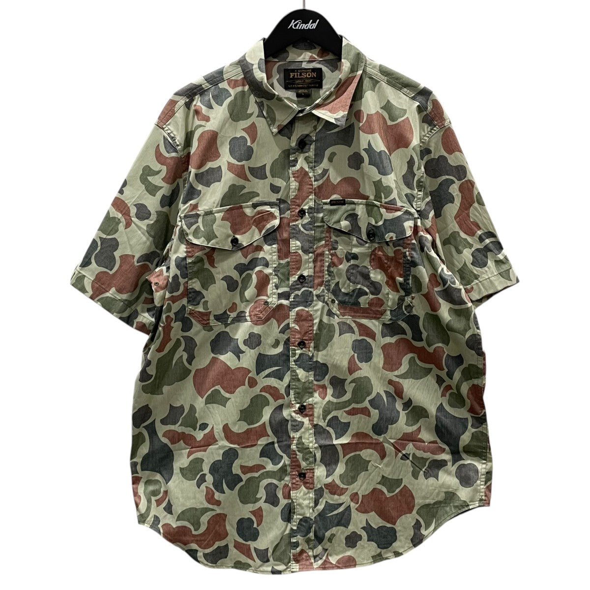 FILSON 総柄半袖シャツ TWIN LAKES SHORT SLEEVE SPORT SHIRT ツインレイクス ショートスリーブ スポーツシャツ 8050-45-11006 古着・中古-1枚目のアイテム画像