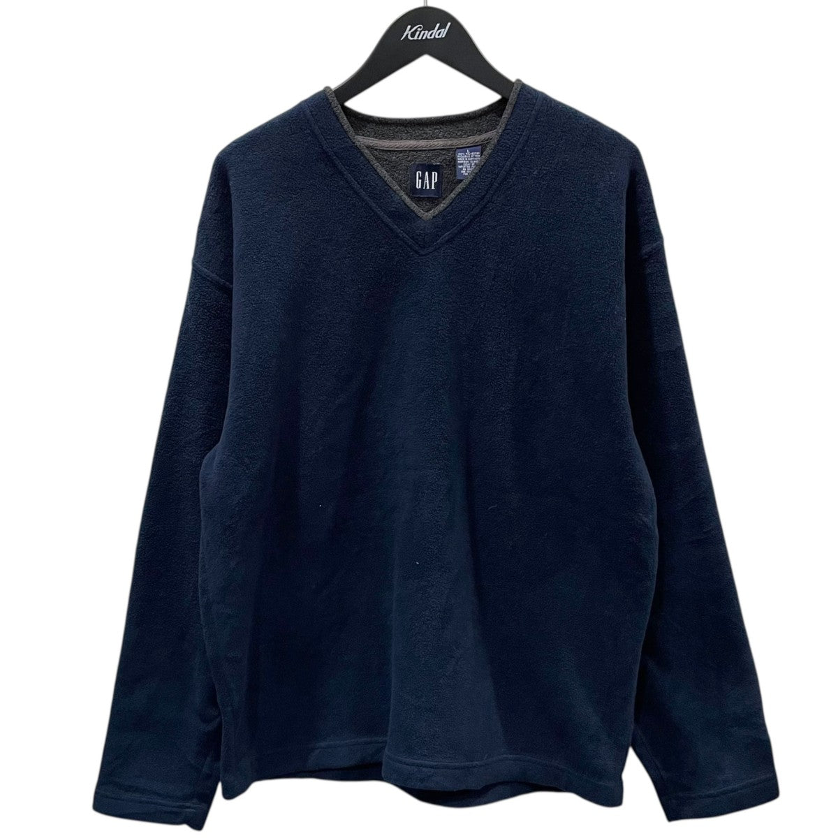 OLD GAP Vネックプルオーバーフリーストップス 紺タグ 古着・中古-1枚目のアイテム画像