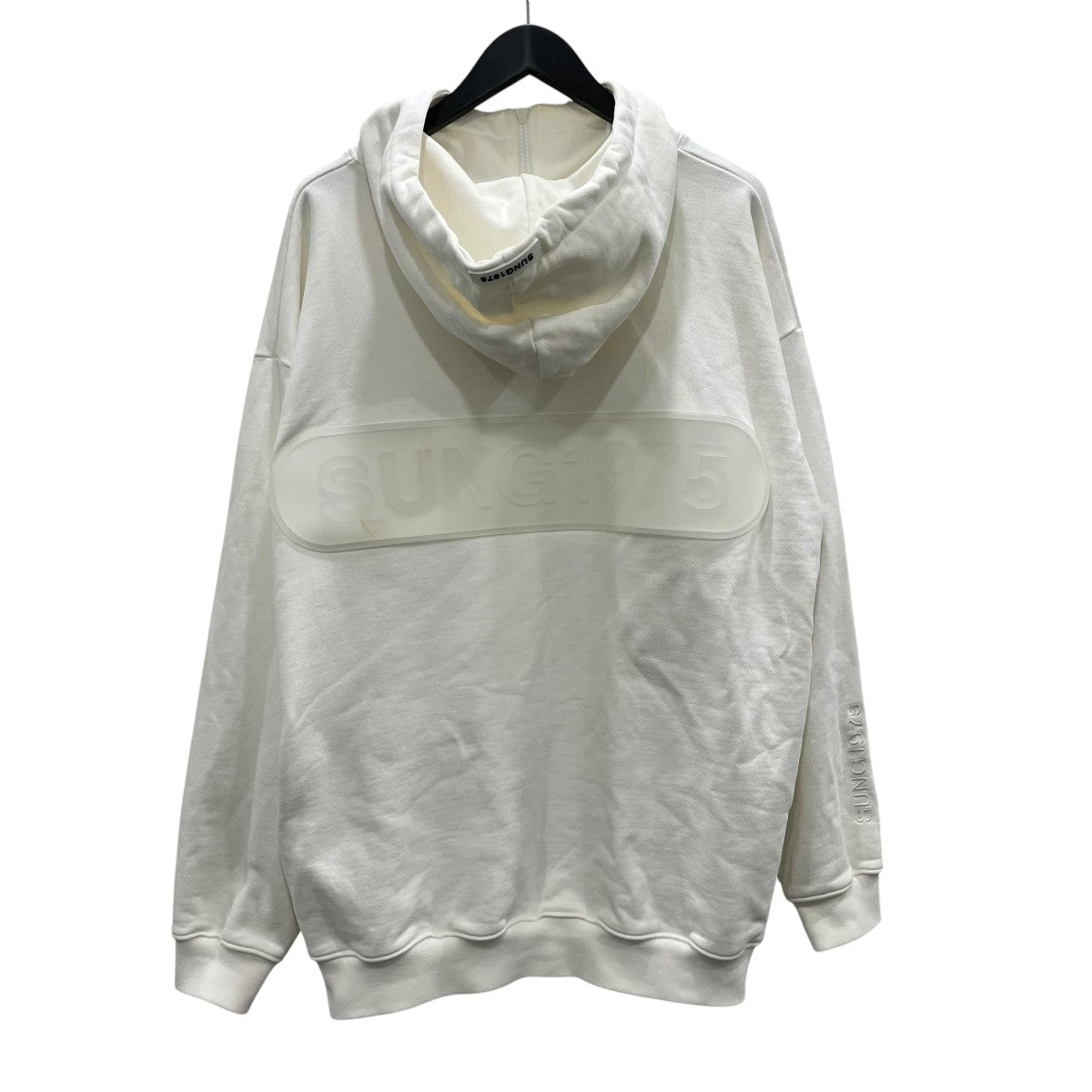 Large rubber logo half zip hoodie長袖パーカーSU3S0130