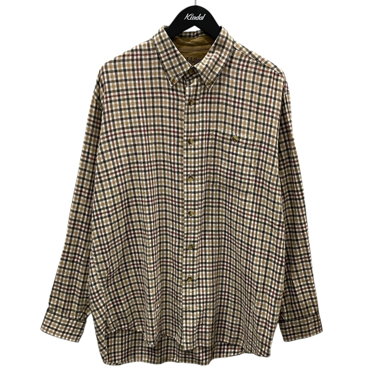 L．L．Bean チェック柄ボタンダウンネルシャツ 古着・中古-1枚目のアイテム画像