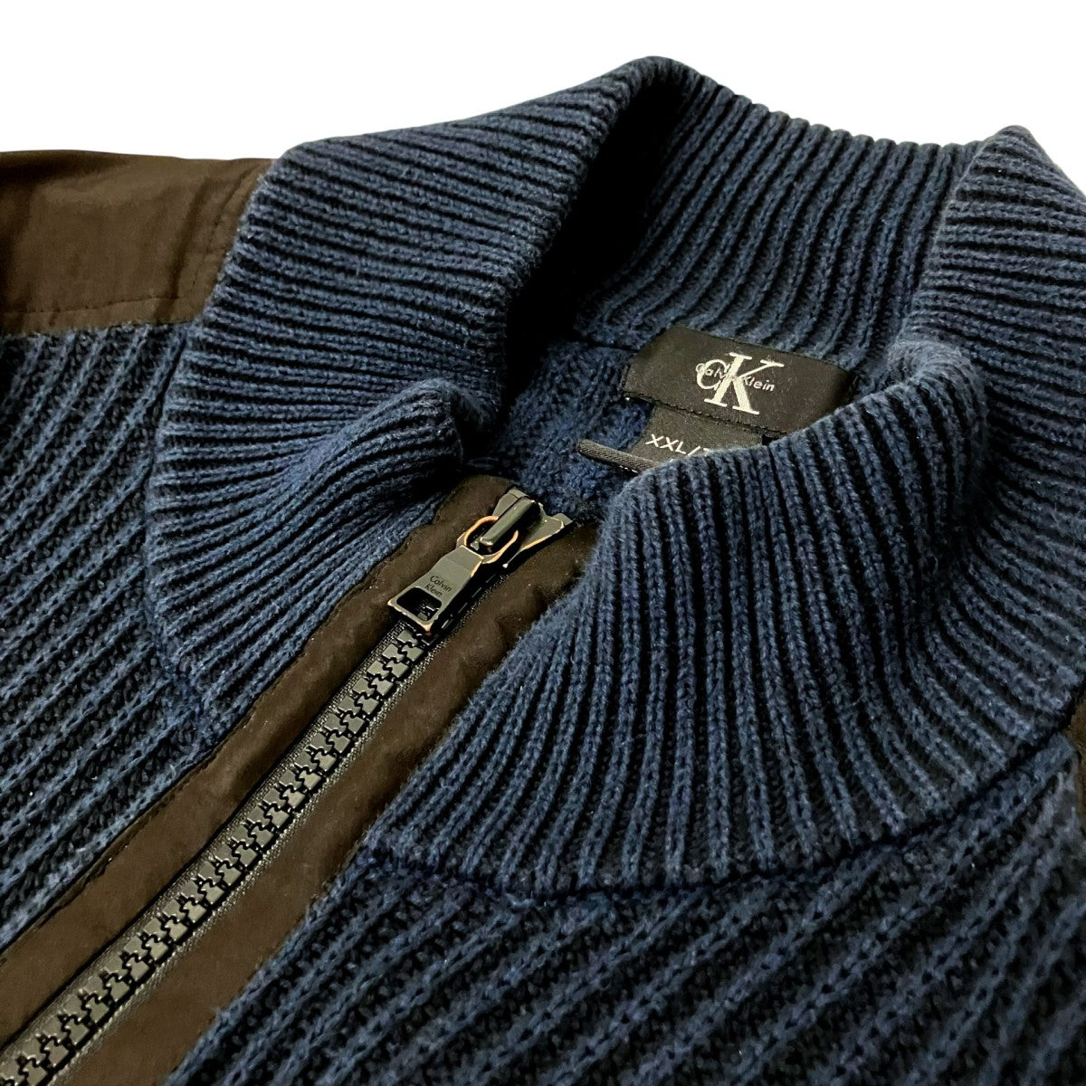 ck Calvin Klein ZIP UPジップニット 古着・中古-3枚目のアイテム画像