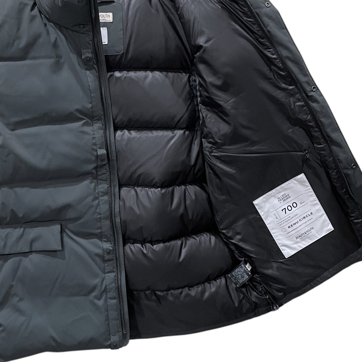 BEAUTY＆YOUTH 24AW 小松マテーレ スタンドカラーダウンベスト 1225-114-0192 古着・中古-4枚目のアイテム画像