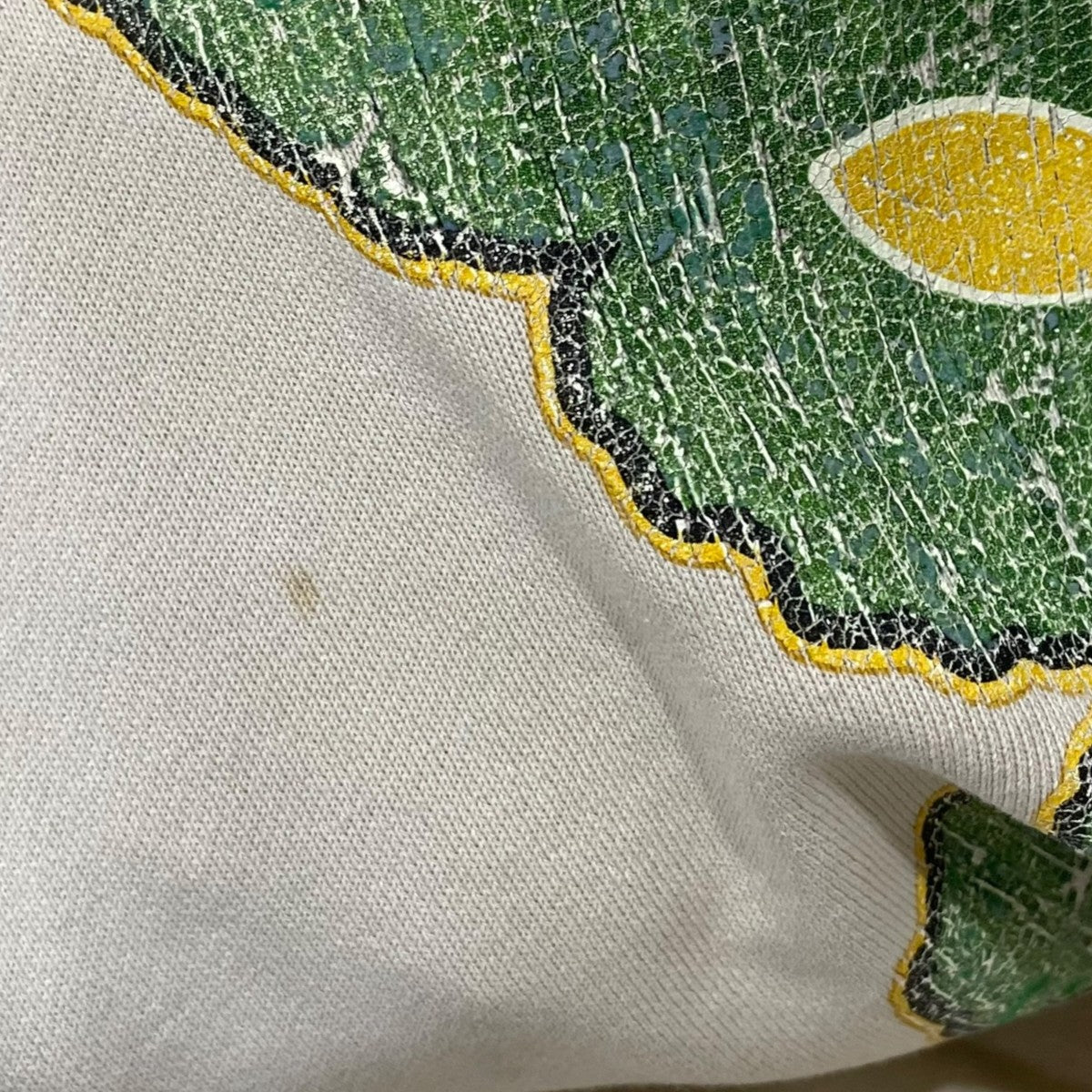 23SS 加工スウェットトレーナー DAMEGE FLOCKY PRINT CREWNECK SWEAT ダメージ フロッキー プリント クルーネック スウェット11-13-0301-146