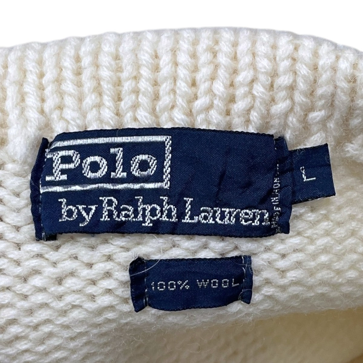90’s Polo by Ralph Lauren ウールセーター L 香港製 POLO RALPH LAUREN(ポロラルフローレン) 90s ウールニットセーター