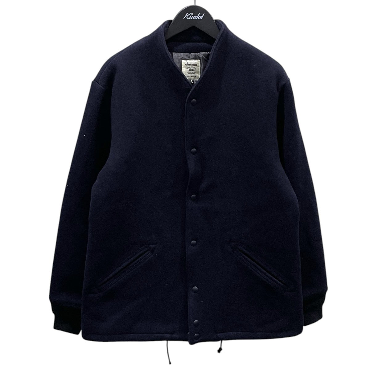 jackman 18AW ノーカラージャケット Award Jacket アワードジャケット JM8885 古着・中古-1枚目のアイテム画像