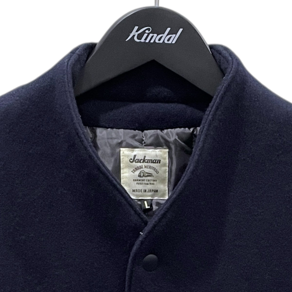 jackman 18AW ノーカラージャケット Award Jacket アワードジャケット JM8885 古着・中古-3枚目のアイテム画像