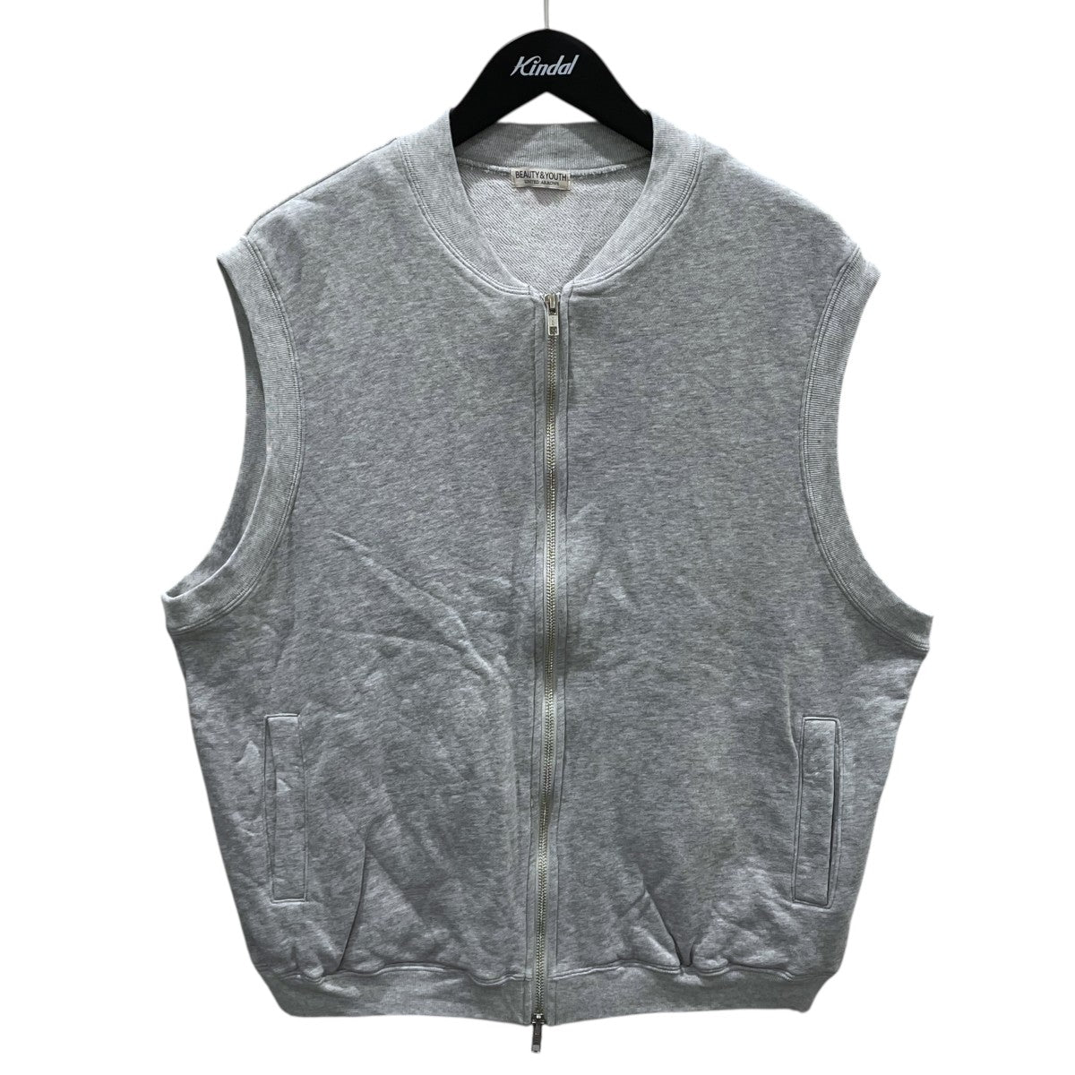 BEAUTY＆YOUTH 21AW ジップアップスウェットベスト SWEAT ZIP VEST スウェットジップベスト 1227-175-0832 古着・中古-1枚目のアイテム画像