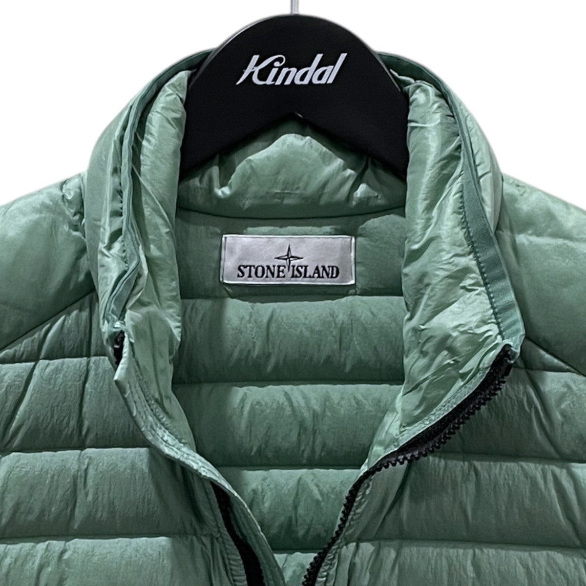22AW ジップアップダウンベスト GARMENT DYED CRINKLE REPS NYLON DOWN VEST ガーメントダイ クリンクルレップス ナイロン ダウンベスト 7715G0224