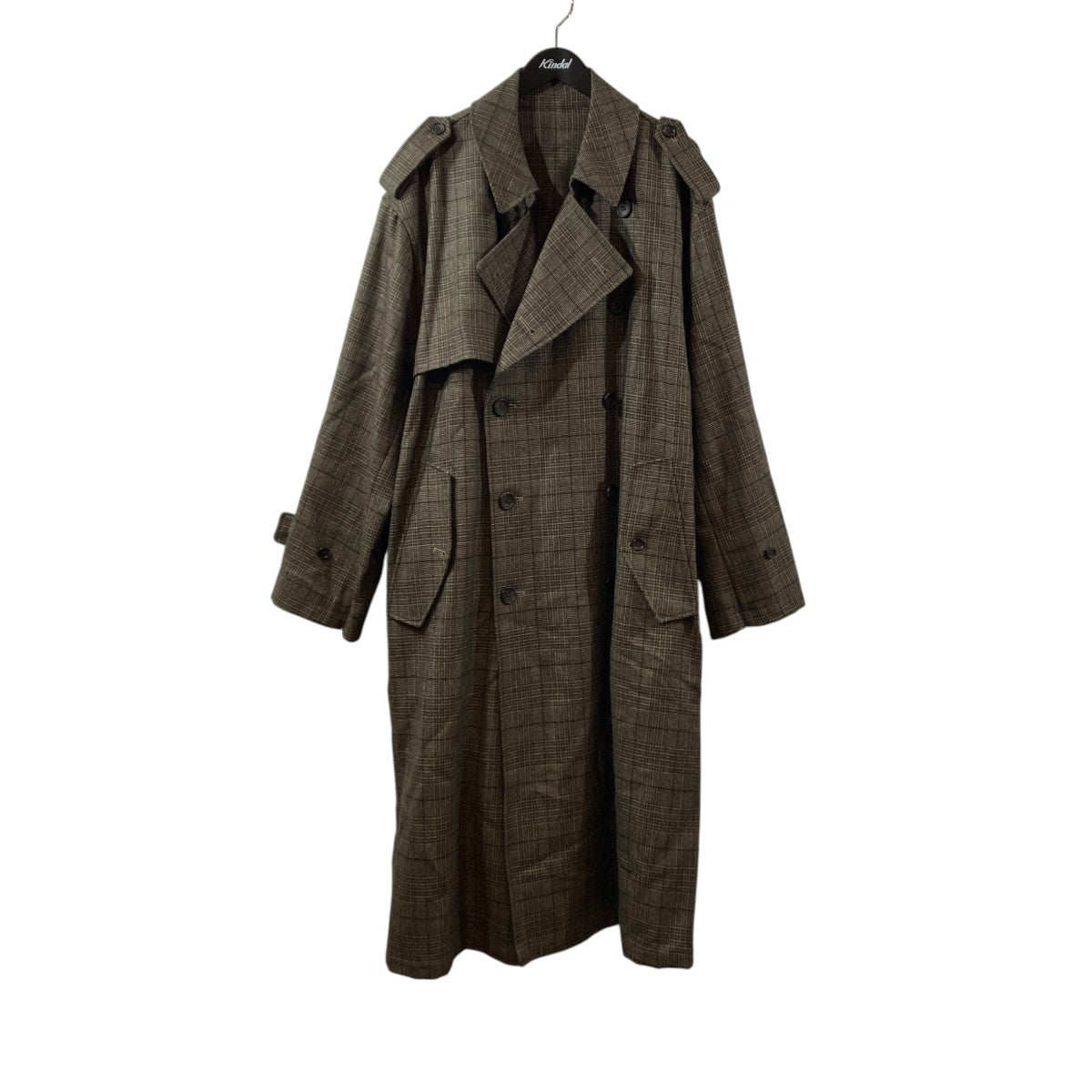 OVERSIZED TRENCH COATグレンチェックトレンチコート404-2