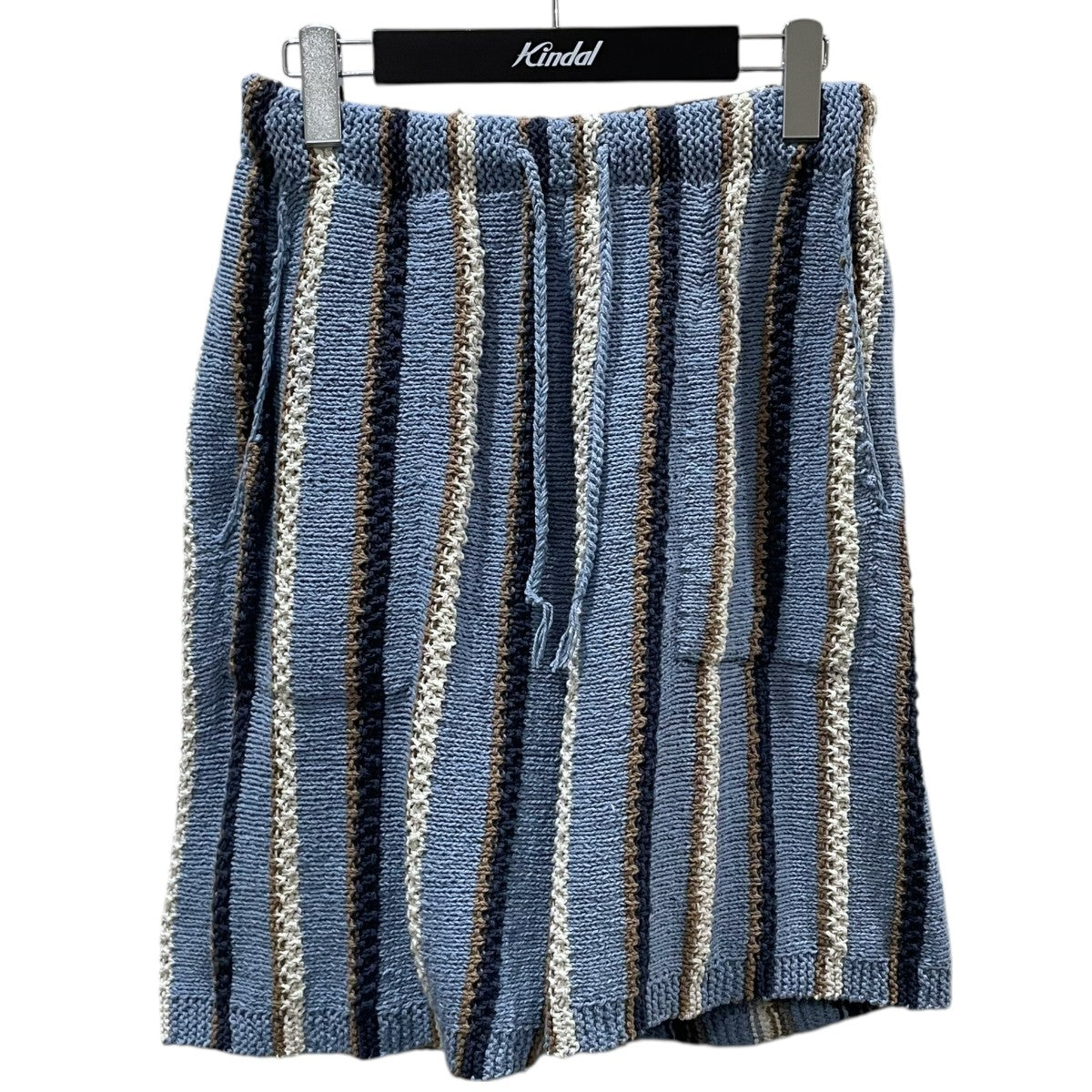23SS ストライプ柄ハーフニットパンツ multi stripe hand knit shorts マルチストライプハンドニットショーツ