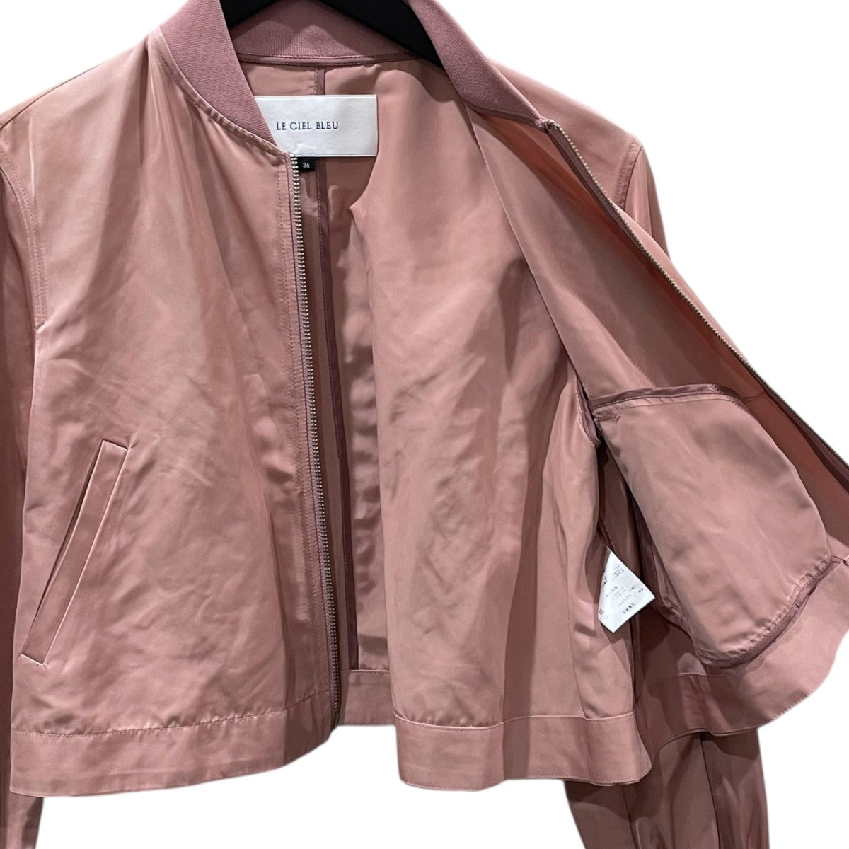 LE CIEL BLEU 17AW サテンショートジャケット Satin Short Blouson 19A64202 古着・中古-4枚目のアイテム画像