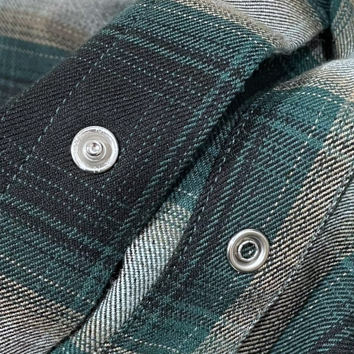 FREAK’S STORE 24SS チェック柄ノーカラーシャツ T／R Check Cardi-Shirt テトロンレーヨン チェック カーデシャツ1009248900139 古着・中古-5枚目のアイテム画像