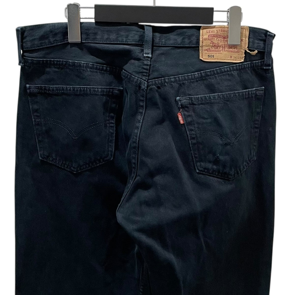 LEVI’S ダメージ加工デニムパンツ 501 ボタン裏299 ストレートフィット 00501-0165 古着・中古-4枚目のアイテム画像