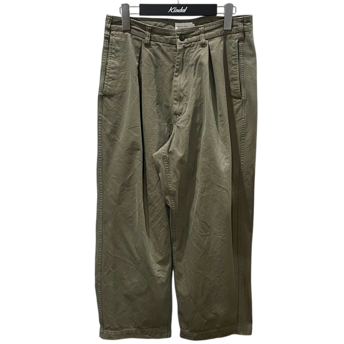 STILL BY HAND コットンギャバジンタックパンツ Cotton Gabardine Tuck Pants PT01211 古着・中古-1枚目のアイテム画像
