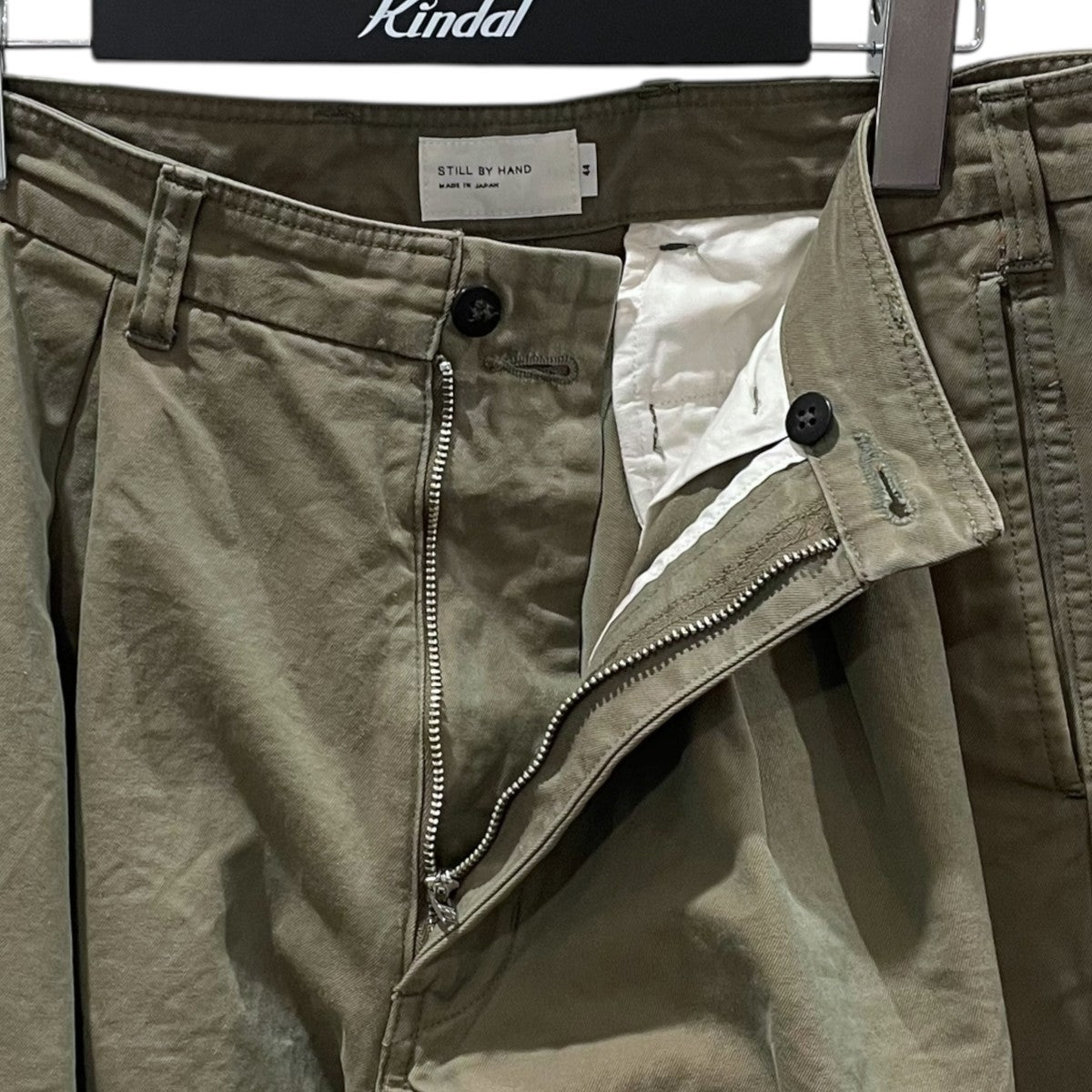 STILL BY HAND コットンギャバジンタックパンツ Cotton Gabardine Tuck Pants PT01211 古着・中古-3枚目のアイテム画像
