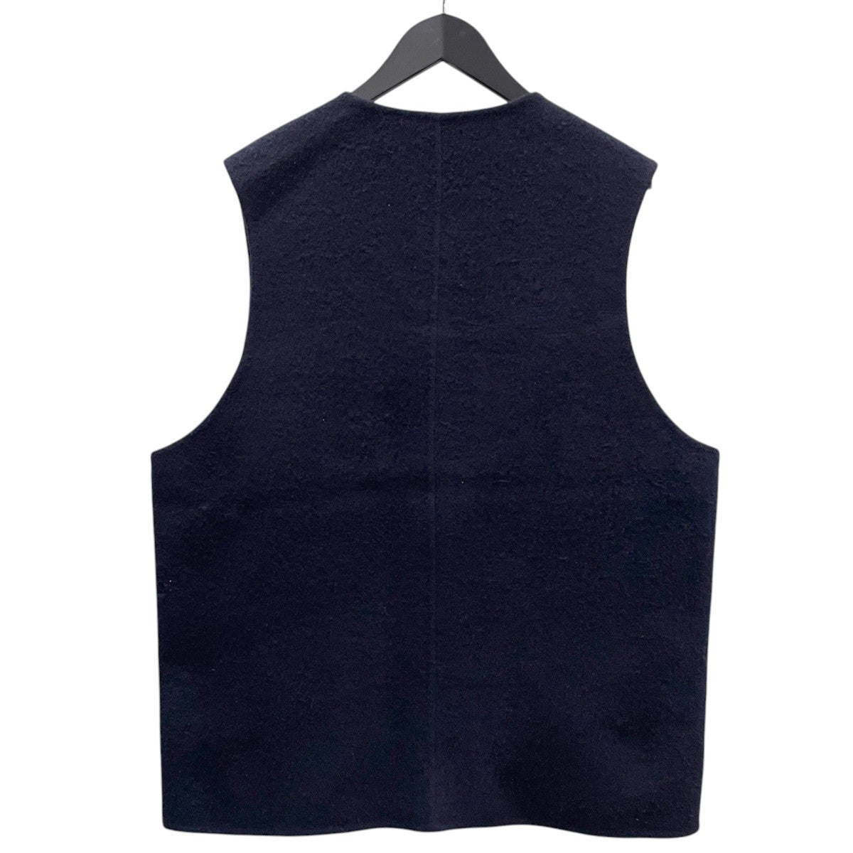 24AW super100ラムウール アンゴラ混ポケットベスト brushed napping rever vest ブラッシュド ナッピング リバーベスト 24011684000430