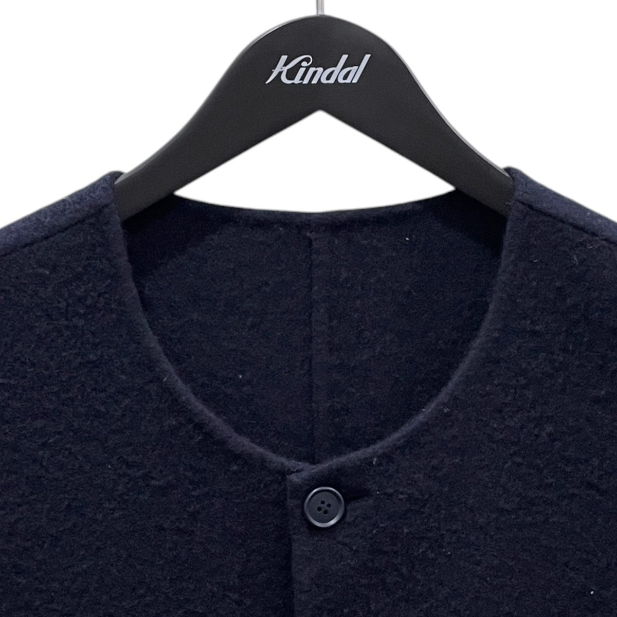 24AW super100ラムウール アンゴラ混ポケットベスト brushed napping rever vest ブラッシュド ナッピング リバーベスト 24011684000430