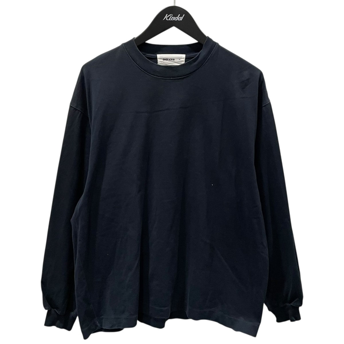 everyone ロゴ入り ネイビー 長袖カットソー everyone(エブリワン) 23AW 長袖カットソー cotton long sleeve t
