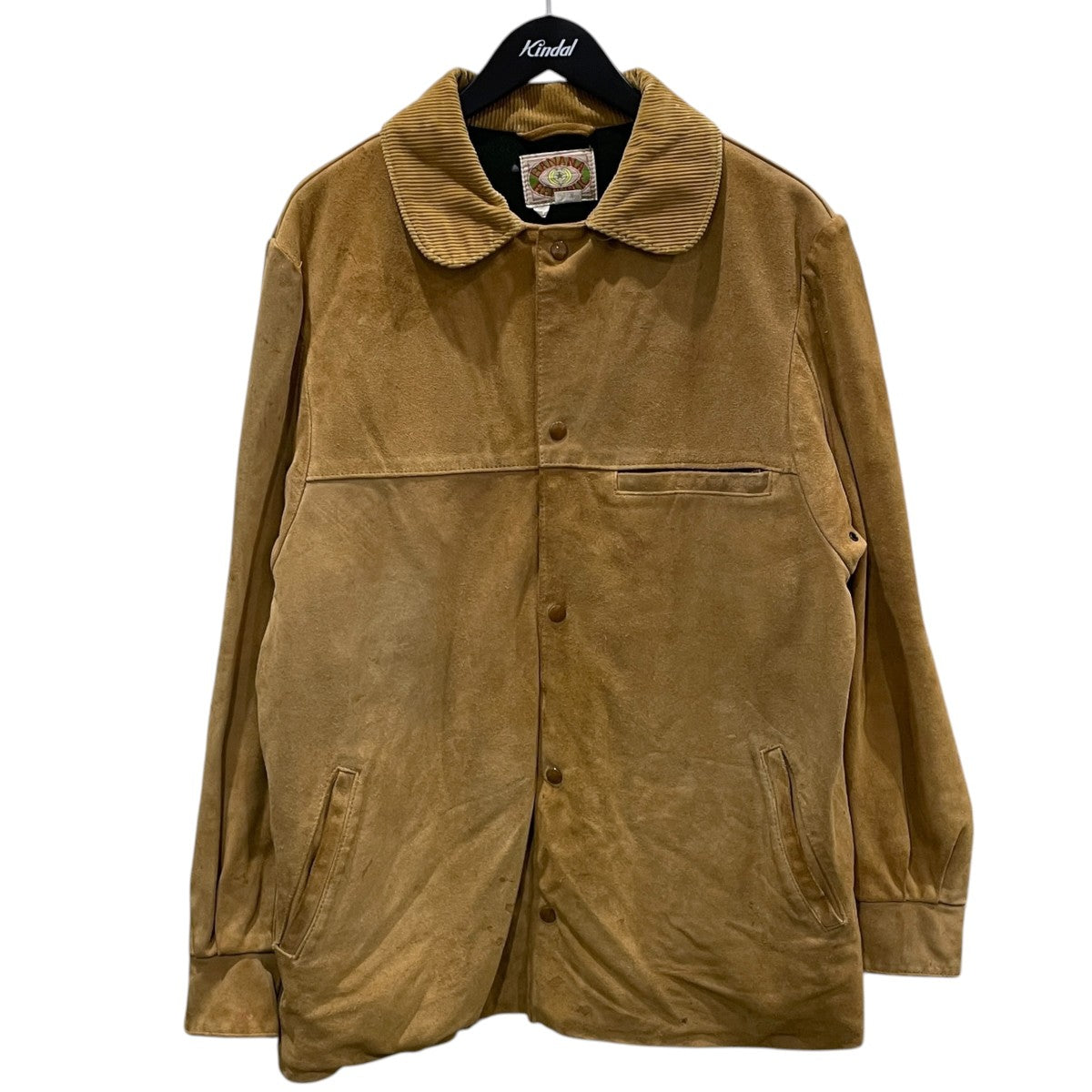 80s コーデュロイ襟スエードレザージャケット Suede Chore Coat with Corduroy Collar スエードチョアコートウィズコーデュロイカラー
