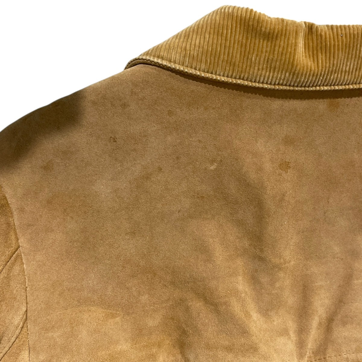 80s コーデュロイ襟スエードレザージャケット Suede Chore Coat with Corduroy Collar スエードチョアコートウィズコーデュロイカラー