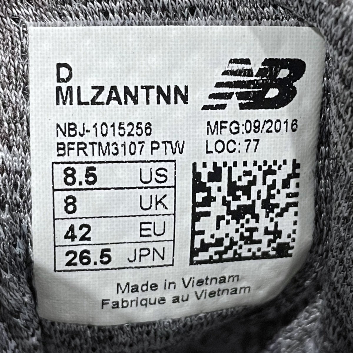 NEW BALANCE×nonnative 17SS フラッグチェッカー柄スニーカー FRESH FOAM ZANTE ML フレッシュフォーム ザンテ MLZANTNN 古着・中古-5枚目のアイテム画像